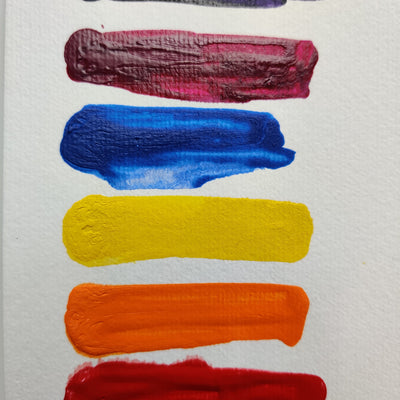 Brustro Professional Artists’ Fluid Acrylic 20 ml High Chroma (Pack of 6) (Cadmium Orange, Cadmium Yellow Medium, Cadmium Red Medium, Cobalt Blue, Dioxazine Purple, Magenta Quinh Violet, 20 ml)