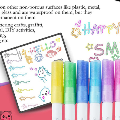 BRUSTRO Self Outline Metallic Marker Set Of 8