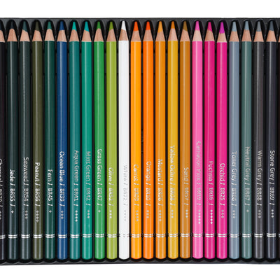 BRUSTRO Artists Colour Pencil | 6B, Set of 72 (in an Elegant tin Box) | Ideal for Students,Adults,Multiple Colors,Bright,Vibrant,Fade Resistant,DIY Art,Highly Pigmented, School, Safe use for Children