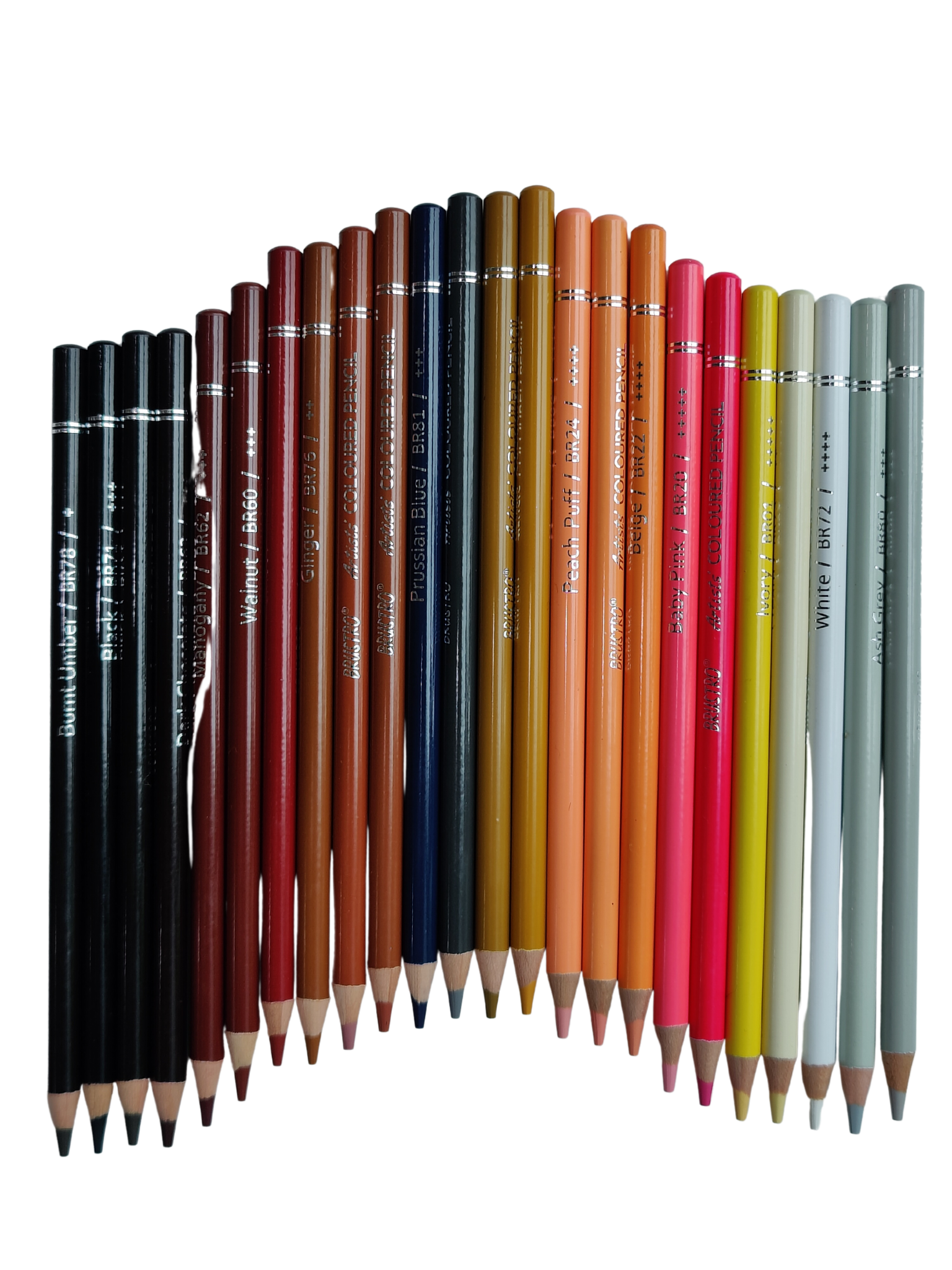 BRUSTRO Artist's Colour Pencil Skin Tone| Set of 24 (in an Elegant tin Box) | Ideal for Coloring, Vibrant shades, human face, Break & Fade resistant, DIY Art,Highly Pigmented, Mandala, Portrait