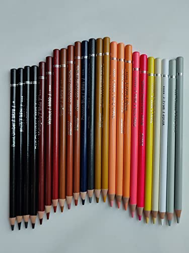 BRUSTRO Artists' Coloured Pencils Skin Tone Set of 24 with Drawing & Sketching Wiro Pad A4-160GSM (30 Sheets)
