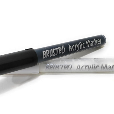 Brustro Acrylic DIY Marker Black &White(Pack of 2)