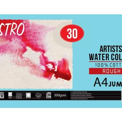 Brustro Artists' WC 100% Cotton Rough 300gsm Jumbo - A4 (30 Sheets)