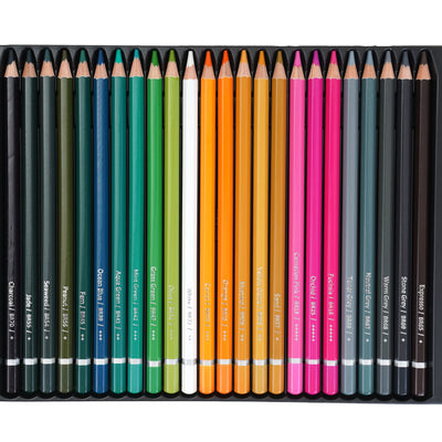BRUSTRO Artists Watercolour Pencil Set of 72 in Elegant tin Box