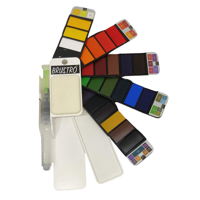 Brustro Artists Watercolour Pan Set of 25