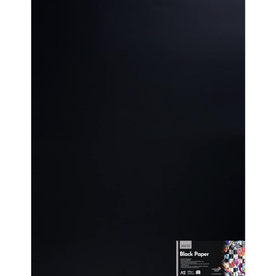 Brustro Black Paper - 200 GSM A2 (Pack of 12 Sheets)