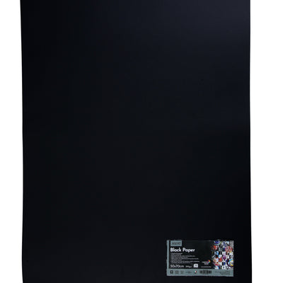 Brustro Black Paper - 200 GSM 50 cm x 70 cm (Pack of 10 Sheets)