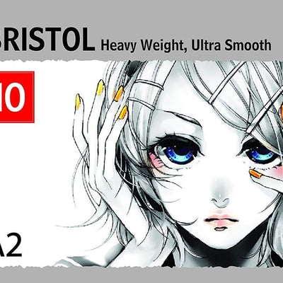 Brustro Bristol Ultra Smooth Paper 250 GSM, Size - A2, 10 Sheets