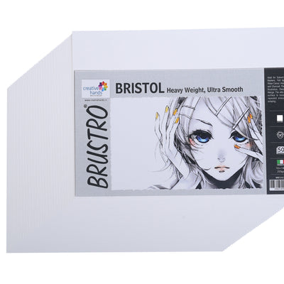 Brustro Artists Small Bristol Paper 250GSM - 50 Sheets. Size (Small) 10 cm X 14 cm