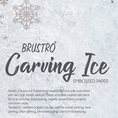 BRUSTRO Carving ICE Embossed Paper A4 Pack A 90GSM