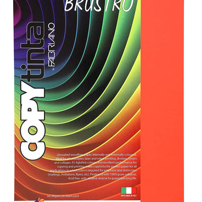 BRUSTRO Copytinta Coloured Craft Paper A4 Size 80 GSM Pastel Green Shade, 30 Sheets Pack. Double Side Coloured for Office Printing, Art, Origami, Craft. VERDE CHIARO