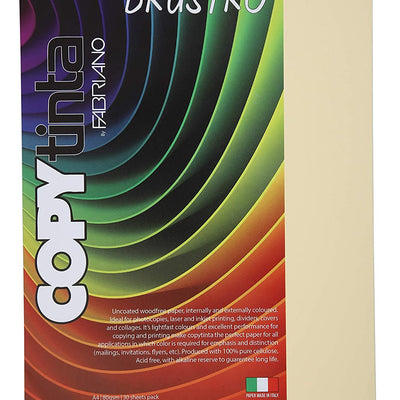 BRUSTRO Copytinta Coloured Craft Paper A4 Size 80 GSM Pastel Green Shade, 30 Sheets Pack. Double Side Coloured for Office Printing, Art, Origami, Craft. VERDE CHIARO