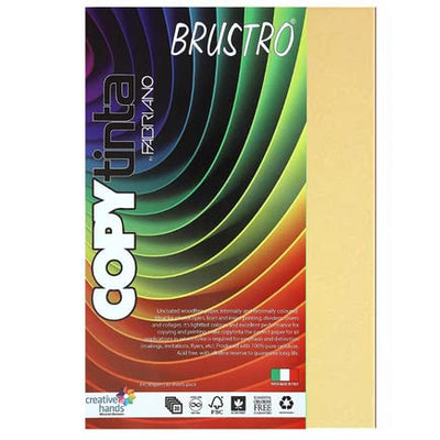 BRUSTRO Copytinta Coloured Craft Paper A4 Size 80 GSM Pastel Green Shade, 30 Sheets Pack. Double Side Coloured for Office Printing, Art, Origami, Craft. VERDE CHIARO
