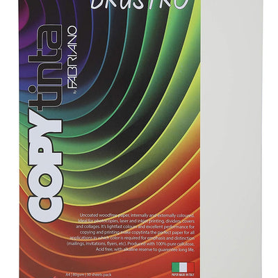 BRUSTRO Copytinta Coloured Craft Paper A4 Size 80 GSM Pastel Green Shade, 30 Sheets Pack. Double Side Coloured for Office Printing, Art, Origami, Craft. VERDE CHIARO