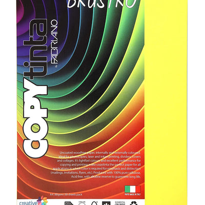 BRUSTRO Copytinta Coloured Craft Paper A4 Size 80 GSM Pastel Green Shade, 30 Sheets Pack. Double Side Coloured for Office Printing, Art, Origami, Craft. VERDE CHIARO