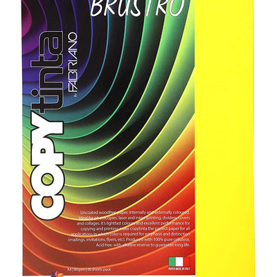 BRUSTRO Copytinta Coloured Craft Paper A4 Size 80 GSM Pastel Green Shade, 30 Sheets Pack. Double Side Coloured for Office Printing, Art, Origami, Craft. VERDE CHIARO