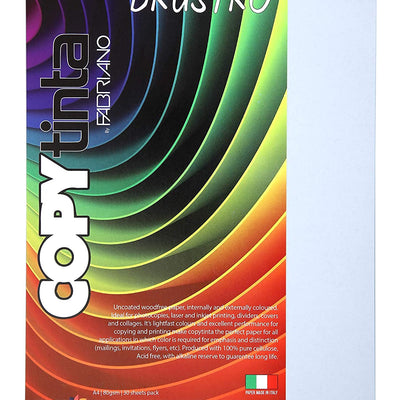 BRUSTRO Copytinta Coloured Craft Paper A4 Size 80 GSM Pastel Green Shade, 30 Sheets Pack. Double Side Coloured for Office Printing, Art, Origami, Craft. VERDE CHIARO