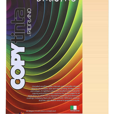 BRUSTRO Copytinta Coloured Craft Paper A4 Size 80 GSM Pastel Green Shade, 30 Sheets Pack. Double Side Coloured for Office Printing, Art, Origami, Craft. VERDE CHIARO