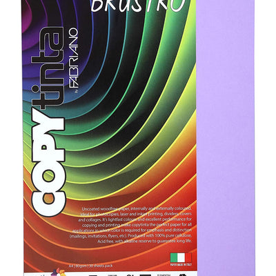 BRUSTRO Copytinta Coloured Craft Paper A4 Size 80 GSM Pastel Green Shade, 30 Sheets Pack. Double Side Coloured for Office Printing, Art, Origami, Craft. VERDE CHIARO