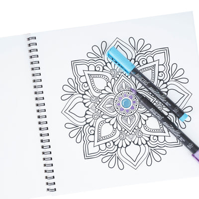 Brustro DIY Mandala Colouring Book 9” x9” 160gsm with 25 Art work