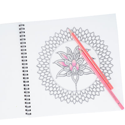 Brustro DIY Mandala Colouring Book 9” x9” 160gsm with 25 Art work