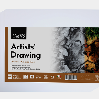 Brustro Artists Drawing Paper 160 GSM A5 Size, Pack of 60 Sheets