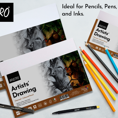 Brustro Artists Drawing Paper 160 GSM A5 Size, Pack of 60 Sheets