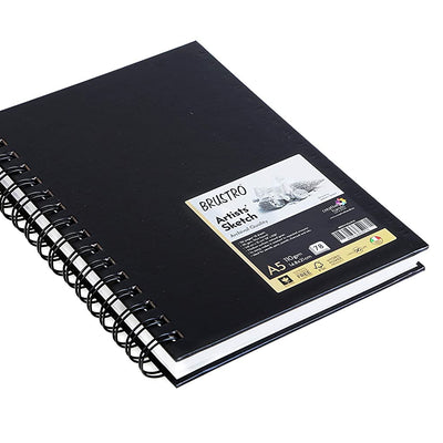 Brustro Artist Wiro Bound Sketch Book Journal A5 Size, 156 Pages, 110 GSM