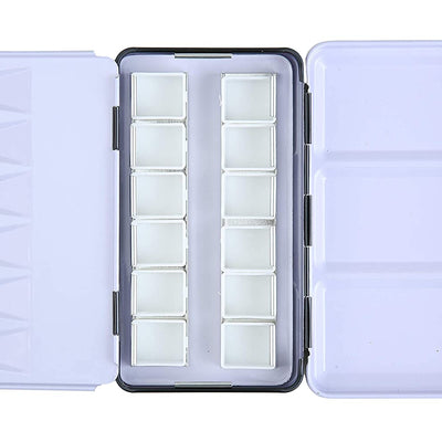 Brustro Empty Watercolour 12 Half Pan Metal Box (Pans Included)