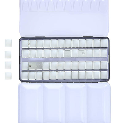 Brustro Empty Watercolour 48 Half Pan Metal Box (Pans Included)