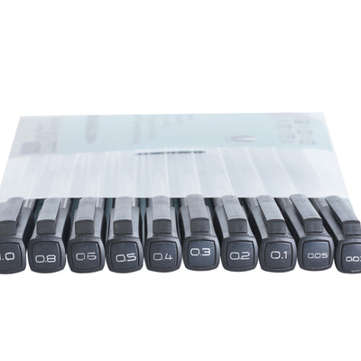Brustro Professional Pigment Based Fineliner - Set of 10 (Black)
