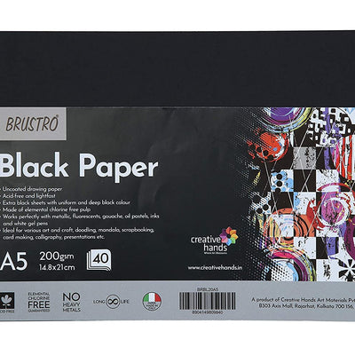 BRUSTRO BRGCCBLA5 Metallic Gouache Set Matte Finish 12ml