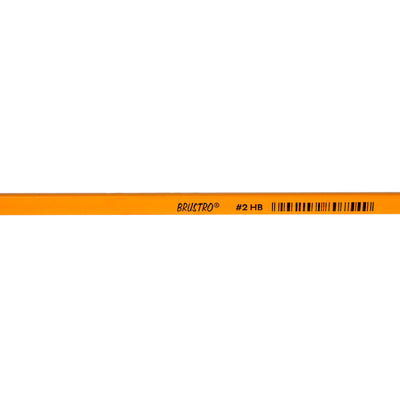BRUSTRO 2HB Pencils | Pack of 12 | Strong Grip, Extra Dark with Eraser Tip, Pre-Sharpened, Smooth Handwriting, Drawing, Sketching, Mandala, Graphite, Ideal for Students and Adults, School, Office use