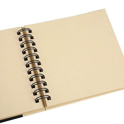 Brustro Toned Paper - Kraft Sketchbook, Wiro Bound, Size A4, 100GSM. (100 Sheets) 200 Pages