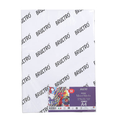 Brustro Artists Mixed Media Paper 250gsm Jumbo - A4 (50 Sheets)
