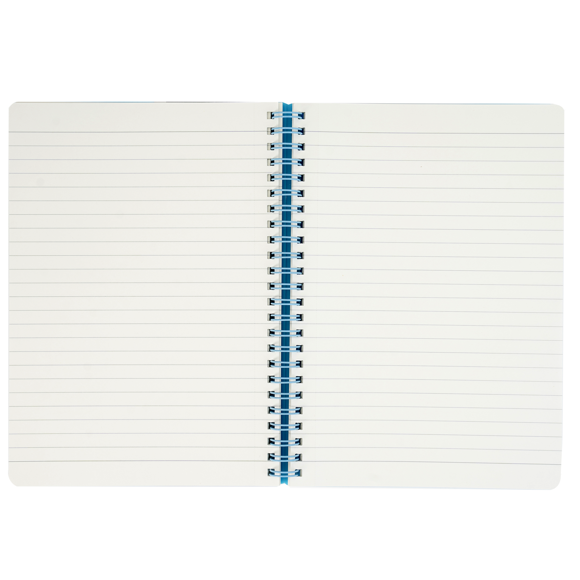 BRUSTRO Notes A5 Size, 1 Subject Ruled Notebook, 80 sheets / 160 pages, 70 gsm ivory paper, Aqua Cover, Wiro Bound Design