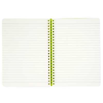BRUSTRO Notes A5 Size, 1 Subject Ruled Notebook, 80 sheets / 160 pages, 70 gsm ivory paper, Lime Cover,
