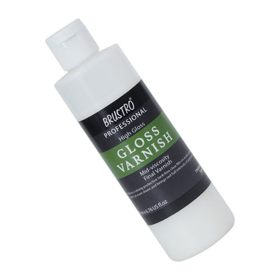 Brustro Artist's Varnish | High Gloss Finish |200ml| Apply with Brush |Perfect Coating on Acrylic Painting,Non-yellowing,Transparent,Canvas,Paper, Artwork Protection.
