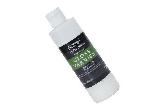 Brustro Artist's Varnish | High Gloss Finish |200ml| Apply with Brush |Perfect Coating on Acrylic Painting,Non-yellowing,Transparent,Canvas,Paper, Artwork Protection.