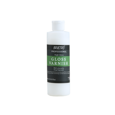 Brustro Artist's Varnish | High Gloss Finish |200ml| Apply with Brush |Perfect Coating on Acrylic Painting,Non-yellowing,Transparent,Canvas,Paper, Artwork Protection.