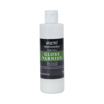 Brustro Artist's Varnish | High Gloss Finish |200ml| Apply with Brush |Perfect Coating on Acrylic Painting,Non-yellowing,Transparent,Canvas,Paper, Artwork Protection.