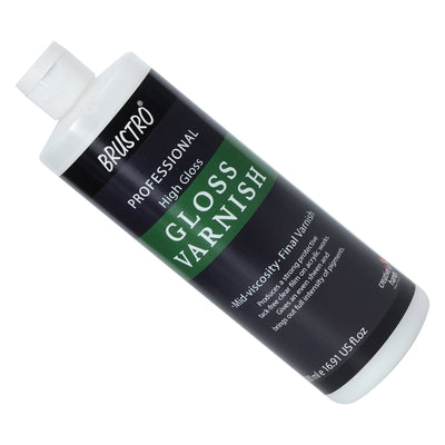 Brustro Artist's Varnish| High Gloss Finish|500ml| Apply with Brush |Perfect Coating on Acrylic Painting,Non-yellowing,Transparent,Canvas,Paper, Artwork Protection.