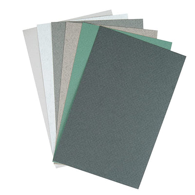 Brustro Artists' Pastel Paper Pad Set of 2, 24 Sheets (160 GSM) Each, Colour - Earth Tones & Grey Tones, Size - 3.5" x 5.5"