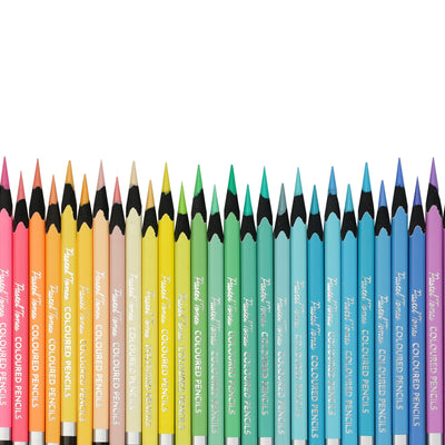 BRUSTRO Artist's  Coloured Pencils Pastel Tone Set of 36 (in elegant tin box)