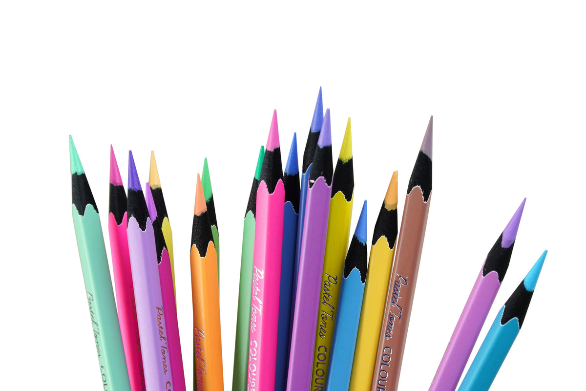 BRUSTRO Artist's  Coloured Pencils Pastel Tone Set of 36 (in elegant tin box)