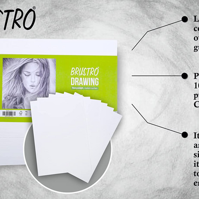 Brustro Artists' Drawing Paper 200gsm Jumbo - A4 (100 Sheets)