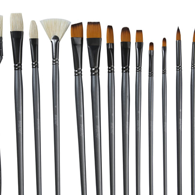 Brustro Artists’ Mixed Hair Brush Set of 15 IN PU BAG