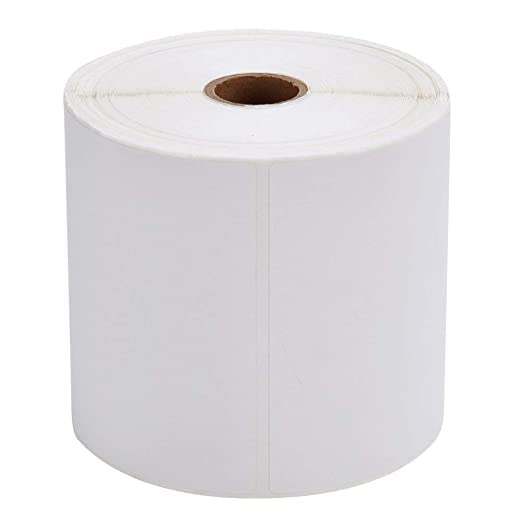 Brustro Self Adhesive White Direct Thermal Shipping Labels Stickers, 4 X 6-inch (100x150 mm = 500 Lables) 1-inch Core