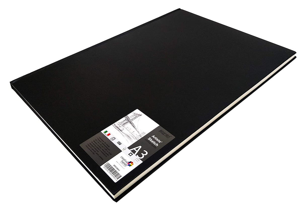 Brustro Artists' Sketch Book Stitched Bound A3-110 GSM, 124 Pages Acid Free