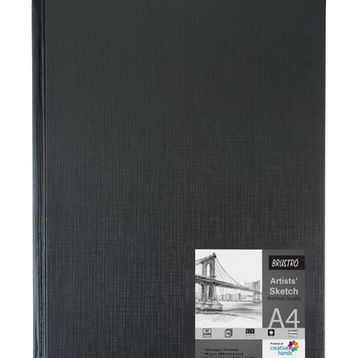 Brustro Artists Stitched Bound Sketch Book, A4 Size, 156 Pages, 90 GSM